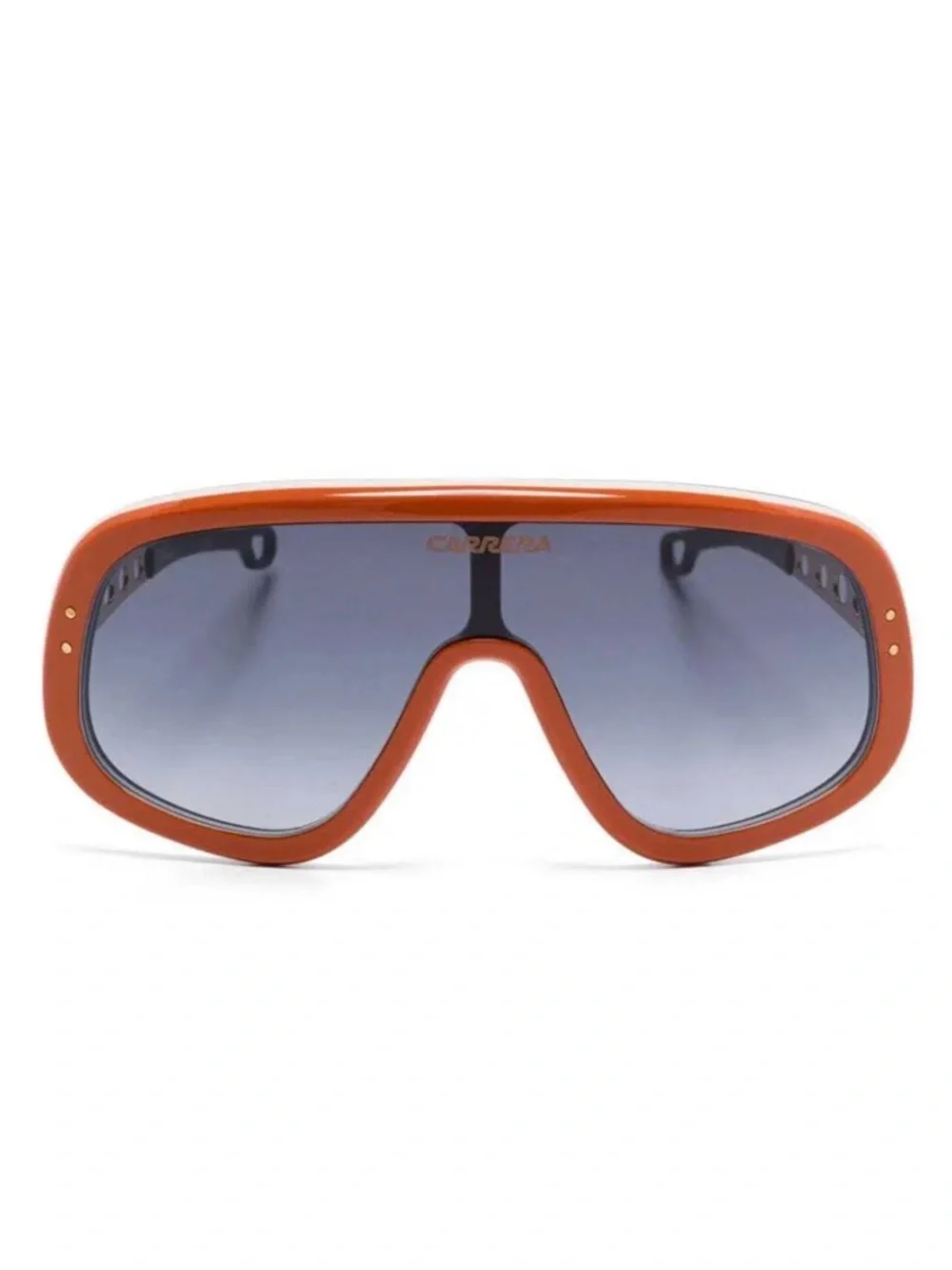 New Carrera Flaglab 17 C3E9O Oversized Shield Sunglasses in Orange, Authentic - Picture 11 of 12